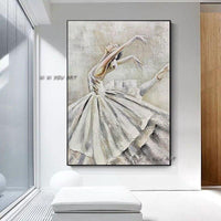 Contemporary Abstract Hand Painted Painting Ballet Girl Wall Art Modern On Canvas