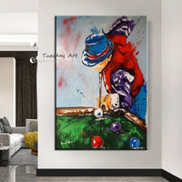 Hand Painted Oil Paintings Modern Street Art Canvas Painting on The Wall Art Sport Posters Graffiti Pop Art Decor