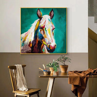 Modern Abstract Wall Art Canvas Palette Knife Hand Painted Horse Oil painting On Canvass Paintings