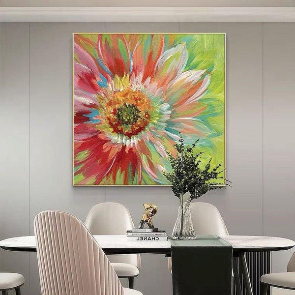 Schöne Sonnenblumen Handgemalte Leinwand Ölgemälde Kunst Poster Wand Leinwand Als Wandbilder für Wohnzimmer Dekoration