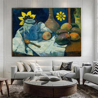 Hand Painted Art Oil Painting Paul Gauguin Teapot and Fruit Still Life Impressionism People Abstract Landscape Decor