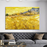 Hand Painted Van Gogh The Harvester in the Rye Oil Painting on Canvas Impressionist