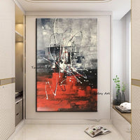 Hand painted Oil Paintings Canvas Painting Wall Art Abstract Lines Landscape Home Decoeation Wall