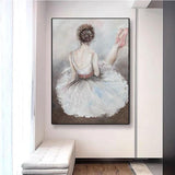 Hand Painted Ballet Dancer Girl Pure Hand Painted Sexy Lady Artwork Wall Canvas Art For Bedroom Decor