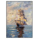 Modern Art Hand Painted boat Sunset Sailboat Landscape Painting Porch Hallway picture