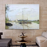 Hand Painted Claude Monet Argenteuil 1872 Impression Landscape Art Oil Paintings