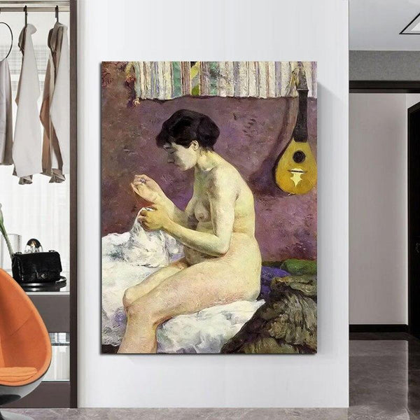 Paul Gauguin Nude Study Hand Painted Art Oil Painting Impressionism People Abstract Room Decors