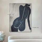 Sexy Nude Woman Body Hand Painted Portrait Posters Oil Painting On Canvas Wall Art For Modern Bedroom