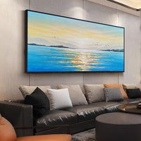 Hand Painted Abstract Landscape Sunrise Landscape Oil Painting On Canvas Hand Painted Beautiful Wall Mural