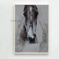 Abstract Horse Canvas Art Modern Work Art Perpendicular Minimalist Decoration