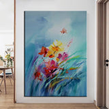 Hand Painted Flowers Oil Painting Abstract on Canvas Hand Painted Floral Painting