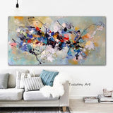 Hand Painted Art Oil Painting Modern Colorful Lines Abstract Office Wall Canvas Hand Painted Decorative