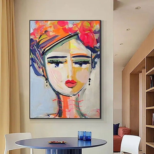 Hand Painted Oil Painting Classic Retro People Abstract Painting For Bedroom Room