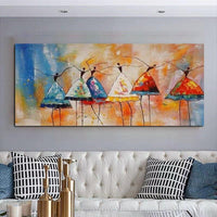 Abstract Oil Painting Dancing Girls Modern canvas paintings Decor Wall Art