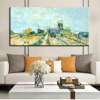 Hand Painted in the Montmartre Vegetable Garden Vincent Van Gogh Hand Painted Oil Painting Abstract Room Decors