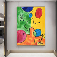 Hand Painted Juan Miro Abstract Children's Art Canvas Oil Paintings Modern Murals