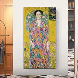 Hand Painted Portrait of Eugenia Primavesi-1913 Wall Art Canvas Gustav Klimt Oil Paintingss Decoration