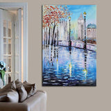 Abstract Oil Painting Hand Painted Oil Paintings Wall Art Canvas Street Landscape Abstract For Hotel Decor