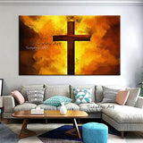 Hand Painted Oil Paintings Modern Cross Abstract Canvas Wall Art Canvas Office