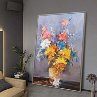 Abstract Flower Hand Painted Art Oil Painting On Canvas Wall Art Picture Decoration For Living Room Home Decoration