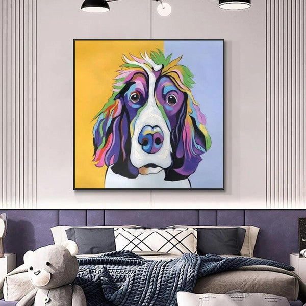 Hand Painted Animal Oil Painting Pet Dog Modern ative ping