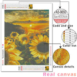 DIY Diamond Painting Sunflower Full Sqaure Rhinestone Kit Diamond Flower Home Decoration