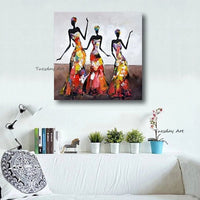 Modern Abstract Hand Painted Girl Oil Paintings On Canvas Wall Arts Bedroom