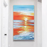 Hand Painted Oil Painting Summer Seascape Knife The On the Canvass