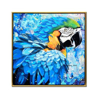 Hand Painted Oil Painting Knife Paintings Modern Animal Parrot Abstract Mural Arts