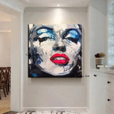 Hand Painted Marilyn Monroe Oil Paintings Modern Knife Face Portrait Abstract On Canvas Art Decor