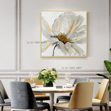 Stylish Hand-Painted Abstract Oil Modern Minimalist Romantic Daisy American Dining Room