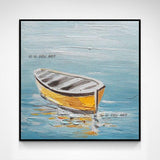 Hand Painted Seaside Boat Seascape Painting Restaurant Office Modern Hanging Painting