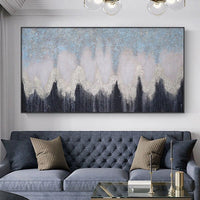 Hand Painted Oil Painting Simple Landscape Abstract On Canvas Home Room