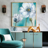 Hand Painted Flower Modern Minimalist Decorative Painting Aisle Entrance Hallway Mural Painting Light