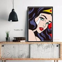 Hand Painted Oil Painting On Canvas Woman Abstract Cartoon Figure