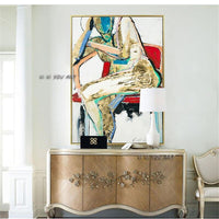 Hand Painted Modern abstract Figures Art picasso Body Nude Wall Canvas Oil Paintings Drawing Decoration