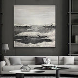 Gray Hand Painted Contemporary Wall Art New Abstract Oil Painting on Canvas Design Art Oil Painting Unframed