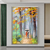 Hand Painted Knife Oil Painting Modern Landscape People Abstract Canvas For Wall Art Home Room Decoration