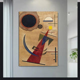 Hand Painted Oil Painting Vassily Kandinsky Rot in Spitzform Famous Painting Decor