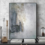 Hand Painted Abstract Decorative Painting Simple Model Room Retro Gray Painting Decoration