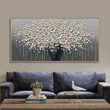 Hand Painted Art Oil Painting Knife Flower Abstract Landscape Corridor Office