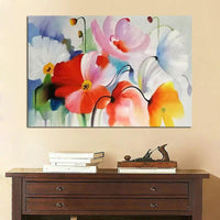 Hand Painted Impression Colorful Flowers Oil Painting Canvas s