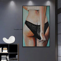 Hand Painted Modern Abstract Oil Paintings Sexy Naked Girls Chinese Sexy Girl For Dedroom Photo Sex