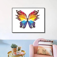 Hand Painted Abstract Colorful Animal Butterfly Oil Painting Canvass