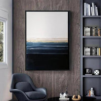 Abstract Deep Blue Landscape Hand Painted Oil Painting Canvas Gallery