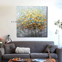 Hand Painted Tree Art Modern Dining Room Background Wall Painting Porch Aisle Murals