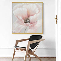 Pink Flowers Modern Hand Painted Oil Painting Decor Painting Backdrop Mural Painting Entrance Hallway