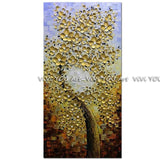 Hand Painted 3Dflower Flower oil painting Abstract art Hand Painted Modern Gold tree