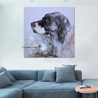 Hand Painted Oil Painting Animal Dog Canvas Abstract Modern Canvas Decorative