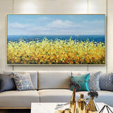 Sea Landscape Thick Oil On Canvas Abstract Hand Painted Modern Painting